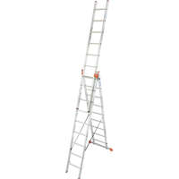 KRAUSE KRAUSE 129673 MONTO Tribilo létrafokos sokcélú létra, háromtagú 3x9 fokos