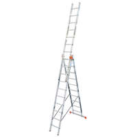 KRAUSE KRAUSE 129680 MONTO Tribilo létrafokos sokcélú létra, háromtagú 3x10 fokos