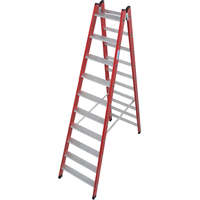 KRAUSE KRAUSE 815460 műanyag lépcsőfokos két old. járh. állólétra 2x10 fokos