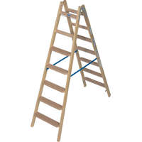 KRAUSE KRAUSE 818348 STABILO két oldalon járható létra, lépcső-/létrafokos, fa 2x7 fokos