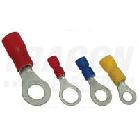 TRACON TRACON KSZ6 Szigetelt szemes saru, ónozott elektrolitréz, kék 2,5mm2, M6, (d1=2,3mm, d2=6,4mm),PVC