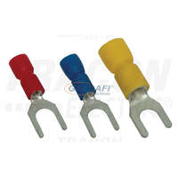 TRACON TRACON KV5 Szigetelt villás saru, ónozott elektrolitréz, kék 2,5mm2, M5, (d1=2,3mm, d2=5,3mm), PVC