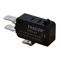 TRACON TRACON KW3-01 Helyzetkapcsoló, mikro, ütközős 1×CO 10(3)A/230V AC, 6,3x0,8 mm, IP00