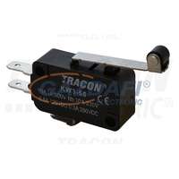 TRACON TRACON KW3-55 Helyzetkapcsoló, mikro, karos-görgős 1×CO 10(3)A/230V, 28mm, 4,8x0,8 mm, IP00
