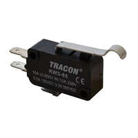TRACON TRACON KW3-65 Helyzetkapcsoló, mikro, íves-rugószár 1×CO 10A/230VAC, 0,3A/250VDC, 28mm, 4,8x0,5 mm, IP00