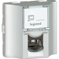 LEGRAND LEGRAND 078626 Program Mosaic LCS2 RJ 45 csatlakozóaljzat hátsóRJ 45 csatlakozással, Cat. 6 UTP, 8 érintkezős, 2 modul széles, alumínium