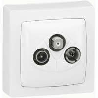 LEGRAND LEGRAND 086043 Oteo RJ11 aljzat - 4 pólusú burkolattal, kerettel