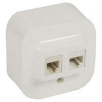 LEGRAND LEGRAND 782428 Forix IP20 falon kívüli 2x RJ45 Cat. 5e UTP informatikai csatlakozóaljzat fehér