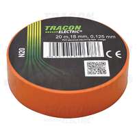 TRACON TRACON N10 Szigetelőszalag, narancs 10m×18mm, PVC, 0-90°C, 40kV/mm, 10 db/csomag