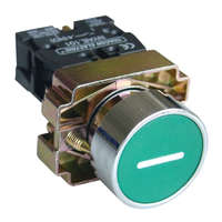 TRACON TRACON NYGBA3311ZT Tokozott jelölt nyomógomb, fémalapra szer., zöld, (fehér I) 1×NO, 3A/240V AC, IP44