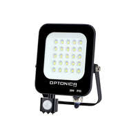 OPTONICA OPTONICA 5774 LED SMD fényvető fekete 20W 1800LM AC220-240V 90° IP65 6000K mozgásérzékelős