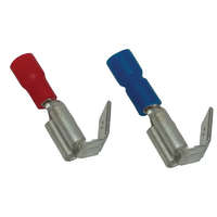 TRACON TRACON PCSE Szigetelt rátolható csatlakozó csap+hüvely, sárgaréz, piros 6,3×0,8mm, 1,5mm2