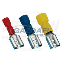 TRACON TRACON PCSH3 Szigetelt rátolható csatlakozó hüvely, sárgaréz, piros 2,8×0,5mm, 1,5mm2