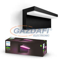 PHILIPS PHILIPS 17456/30/P7 Nyro Hue LED kültéri fali lámpa fekete 1x13.5W 1000lm 25000h LED A-A++ IP44