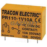 TRACON TRACON PR110-1V10A Print relé 110V DC / 1×CO (10A, 230V AC / 30V DC)
