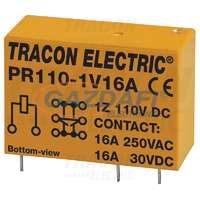 TRACON TRACON PR110-1V16A Print relé 110V DC / 1×CO (16A, 230V AC / 30V DC)