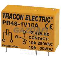 TRACON TRACON PR48-1V10A Print relé 48V DC / 1×CO (10A, 230V AC / 30V DC)