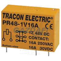 TRACON TRACON PR48-1V16A Print relé 48V DC / 1×CO (16A, 230V AC / 30V DC)