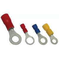 TRACON TRACON PSZ10-5 Szigetelt szemes saru, ónozott elektrolitréz, piros 10mm2, M5, (d1=4,5mm, d2=5,3mm),PVC