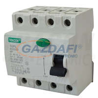 TRACON TRACON RB4-25030 Áram-védőkapcsoló, 4 pólusú 25A, 30mA, 4,5 kA, 4P