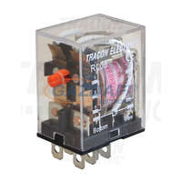 TRACON TRACON RL08-12AC Miniatűr teljesítmény relé 12V AC / 2×CO (10A, 230V AC / 28V DC)