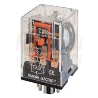 TRACON TRACON RM11-12DC Ipari relé 12V DC / 3×CO, (3A, 230V AC / 28V DC)