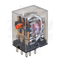 TRACON TRACON RM12-12DC Miniatűr relé 12V DC / 3×CO, (3A, 230V AC / 28V DC)