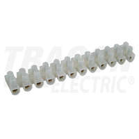 TRACON TRACON S10A-H-L Flex. nyomólemezes sorozatkapocs, H profil, 12 tag, natúr 6mm2, 450VAC, 40A, PP