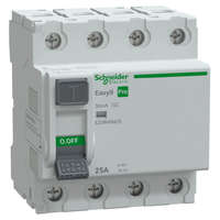 SCHNEIDER SCHNEIDER EZ9R49425 EASY9 PRO Áram-védőkapcsoló, A osztály, 4P, 25A, 30mA (R9R02425 követő típusa)