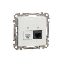 SCHNEIDER SCHNEIDER SDD111468 ÚJ SEDNA RJ11/RJ45 Cat6 UTP kombinált aljzat, fehér