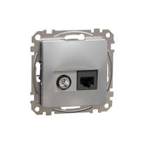 SCHNEIDER SCHNEIDER SDD113469T ÚJ SEDNA TV/RJ45 Cat6 UTP kombinált aljzat, alumínium