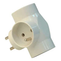 TRACON TRACON TDUGOF Többférőhelyes átalakító csatlakozó, francia kivitelű, fehér 3×French, max.16A, 250V