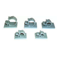 TRACON TRACON TKCR-0708 Kábel- és csőrögzítő, nyitható, öntapadós, világosszürke d=7-8mm, PA6.6