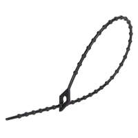 TRACON TRACON 100F-GY Gyöngyös nyitható kábelkötegelő, fekete 100×1,2mm, D=3-25mm, PA6.6
