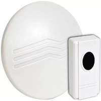 TRACON TRACON BELLW3-1V1 Vezeték nélküli csengő, kerek, 1 adó, 1 vevő 2×AA, 1×CR2032, IP44, 100m, 32 music