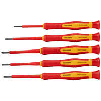 TRACON CSETP5 1000 V-ra szigetelt precíziós csavarhúzó szett AC 1000 V, 5pcs