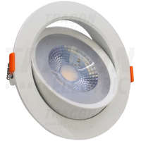 TRACON TRACON DLCOB12NW Beépíthető álmennyezeti LED lámpatest, forgatható 200-240 V, 50Hz, 12W, 4000K, 960lm, 38°, IP20,D=140mm, EEI=G