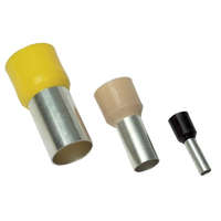 TRACON TRACON E13 Szigetelt (PA6.6) érvéghüvely, ónozott elektrolitréz, fekete 1,5mm2, L=14,6mm