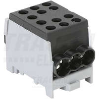 TRACON TRACON FLECU-35-25-3F Főáramköri leágazó kapocs, sínre szerelhető, fekete 6-35mm2, max. 1000VAC/DC, max.125A