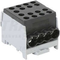 TRACON TRACON FLECU-35-25-4F Főáramköri leágazó kapocs, sínre szerelhető, fekete 6-35mm2, max. 1000VAC/DC, max.125A