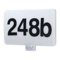 TRACON MFHV20W Házszám világító tábla mozgásérzékelővel, számokkal 230VAC, 20W, 180°, 2-10m, 10s-15m, 4500K , IP65,1800lm,EEI=F