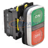 TRACON TRACON NYG3-D2 Kettős BE-KI nyomógomb, ON-OFF, zöld+piros 1×NO+1×NC, 5A/230V AC-15, IP65