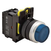 TRACON TRACON NYG3-HLB Világító nyomógomb, kiálló, kék 1×NO, 5A/230V AC-15, IP65, LED 230V AC/DC