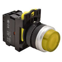 TRACON TRACON NYG3-HLY Világító nyomógomb, kiálló, sárga 1×NO, 5A/230V AC-15, IP65, LED 230V AC/DC