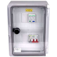 TRACON TRACON SPBPV116 Túlfeszültség-védelmi doboz fotovoltaikus rendszerekhez 280×210×130mm,IP65,IK10,AC1+2, 230V, In:16A, Iimp:12.5kA,