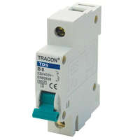 TRACON TRACON TDS 1P 1A C Kismegszakító, színes karral, 1 pólus, C karakterisztika 1A, 6kA (TDS 1P C1A)
