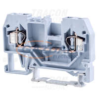 TRACON TRACON TSKC2,5 Fázisvezető ipari sorozatkapocs, rugós, sínre, szürke 800V 24A 0.08-2.5 mm2 2P