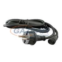 TRONIX TRONIX 010-013 hálózati csatlakozókábel fényfüggönyhöz, fekete, IP44, 1.5m, max. 6000 LED-hez