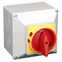 TRACON TRACON TSS-40/4T Tokozott biztonsági lakatolható szakaszoló kapcsoló 400V, 50Hz, 40A, 4P, 11kW, 64×64mm, IP44