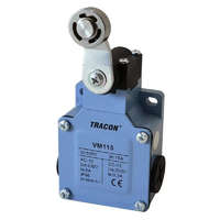 TRACON TRACON VM115 Helyzetkapcsoló, lengőkar-görgő fémházas 1xNO+1xNC, 6A/230V AC-15, 0,3A/250V DC-13, IP66